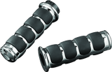 Kuryakyn Premium ISO Grips Without Throttle Boss Dual Cable Chrome