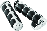 Kuryakyn Premium ISO Grips With Throttle Boss Dual Cable Chrome