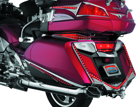 Kuryakyn L.E.D. Rear Fender Tip 12-17 GL1800 Chrome Red Lens