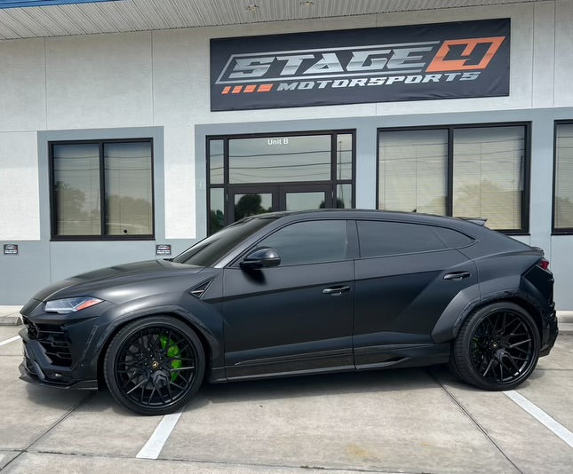 Matte Black Lamborghini Vinyl Wrap