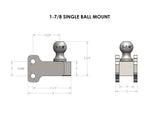 1-7/8” BulletProof Single Ball Mount