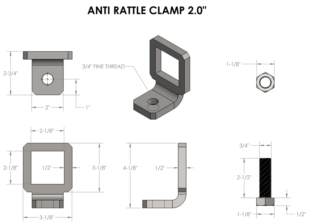 BulletProof 2” Anti-Rattle Clamp