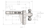 2.0” Extreme Duty 4” Drop/Rise Trailer Hitch