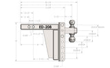 2.0” Extreme Duty 8” Drop/Rise Trailer Hitch