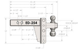 2.5” Extreme Duty 4” Drop/Rise Trailer Hitch