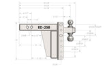 2.5” Extreme Duty 8” Drop/Rise Trailer Hitch