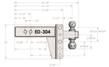 3.0” Extreme Duty 4” Drop/Rise Trailer Hitch