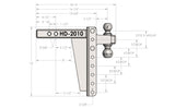 2.0” Heavy Duty 10” Drop/Rise Trailer Hitch