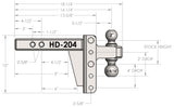 2.0” Heavy Duty 4” Drop/Rise Trailer Hitch