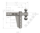 2.5” Medium Duty 6” Drop/Rise Trailer Hitch
