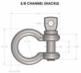 5/8" Channel Shackle for Safety Chains (2 Pack)